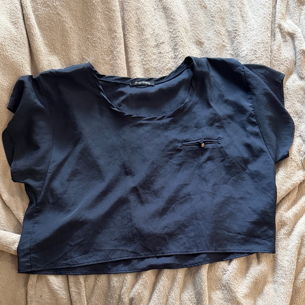 Foreign Exchange Midnight Blue Crop Top